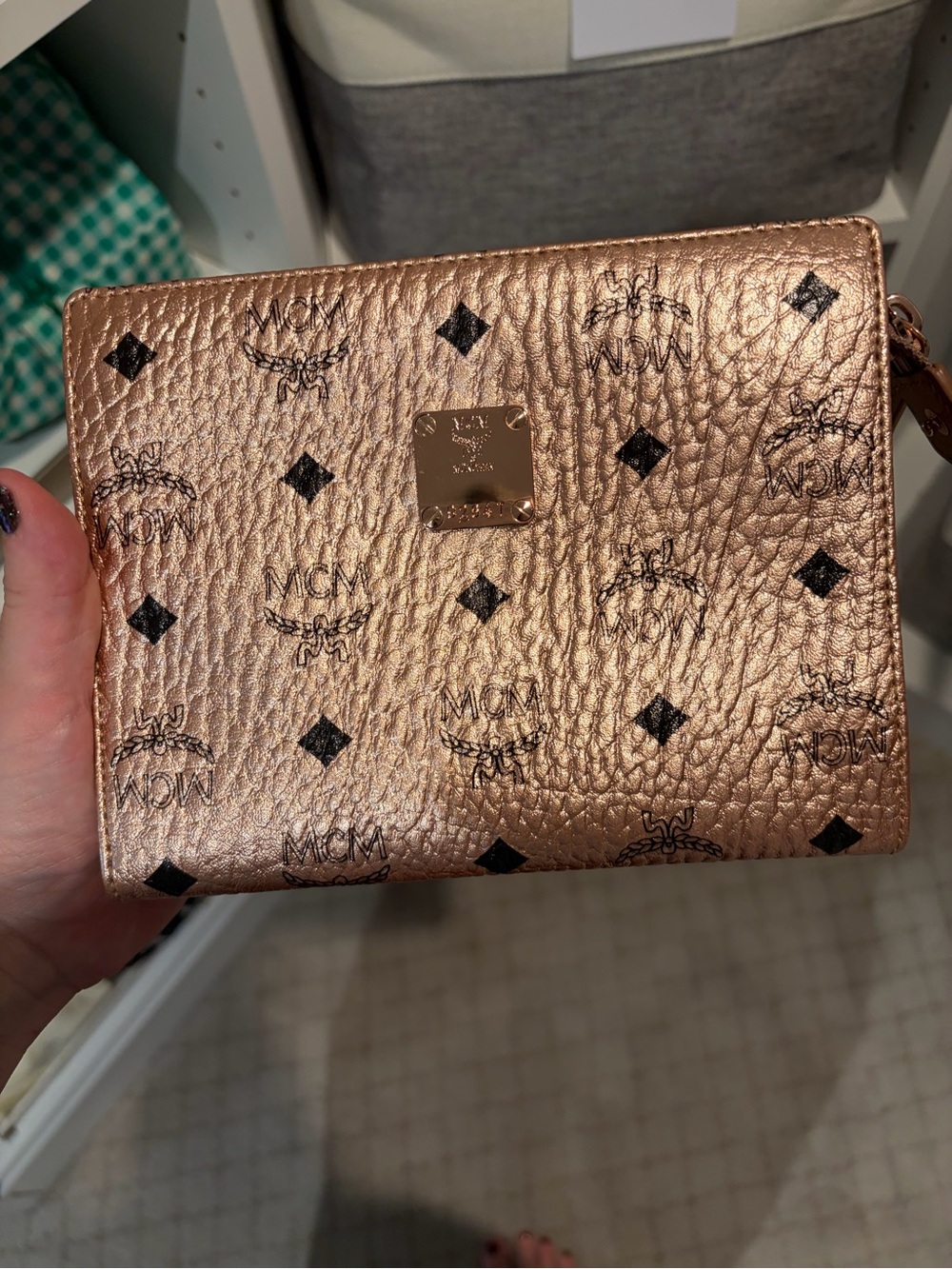 Mcm small toiletry pouch